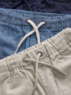 Shorts|Shorts*Next Navy/Stone/Chambray Blue - Verpakking van 3 pull-on broekjes (3mnd -7jr)