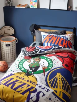 Kinderbeddengoed|Beddengoedsets En Dekbedovertrekken*Next NBA 100% katoenen Dekbedovertrek en kussensloop Set voor eenpersoonsbed