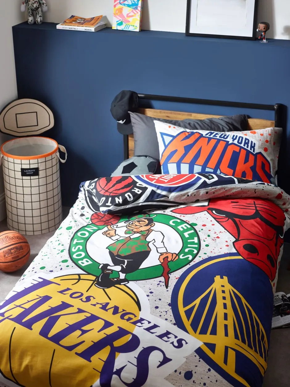 Kinderbeddengoed|Beddengoedsets En Dekbedovertrekken*Next NBA 100% katoenen Dekbedovertrek en kussensloop Set voor eenpersoonsbed