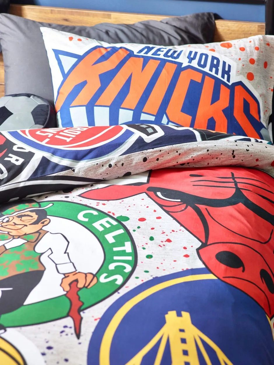 Kinderbeddengoed|Beddengoedsets En Dekbedovertrekken*Next NBA 100% katoenen Dekbedovertrek en kussensloop Set voor eenpersoonsbed