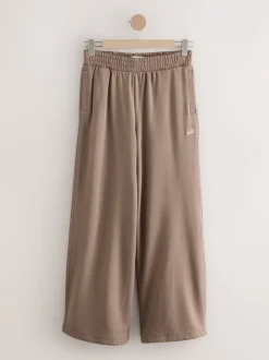 Leggings En Joggingbroeken*self. Nertsgrijs/bruin - joggingbroek met wijde pijpen