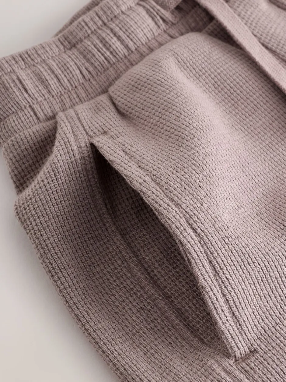 Sets En Outfits|Shorts*Next - Set van T-shirt met textuur en korte mouwen en shorts (3 - 16 jr) Nertsgrijs/bruin
