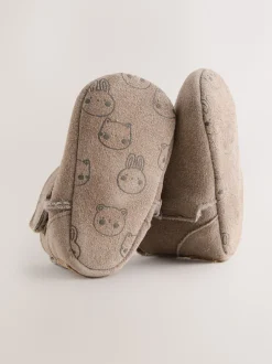 Boots|Next - Suède baby-instaplaarsjes (0-24mnd) Nertsgrijs/bruin