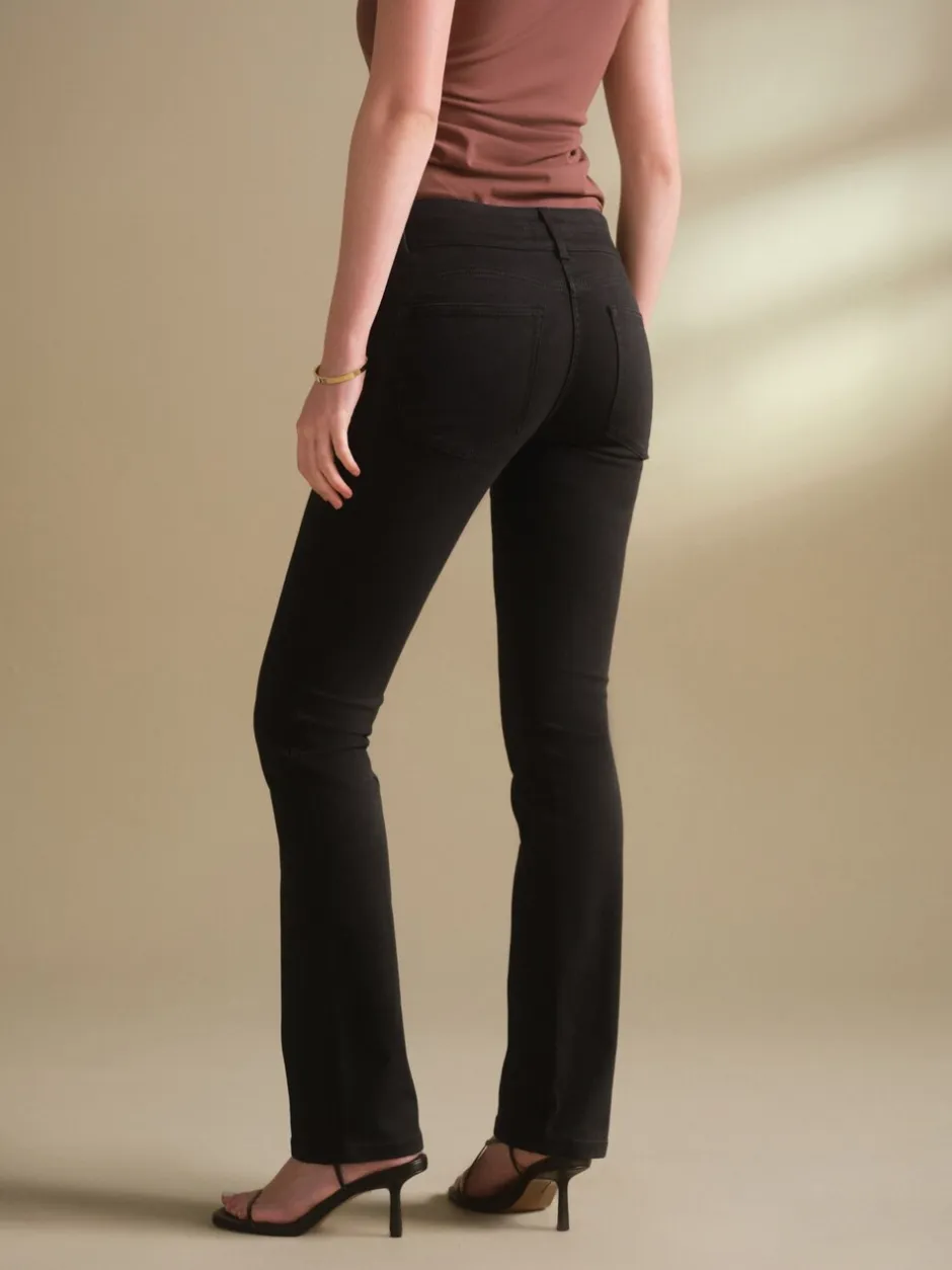 Jeans|Next - Lift, slim en shape jeans met bootcut Net zwart