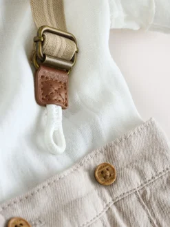 Shirts*Next Neutraal - 3 -delige babyset van overhemd, broek en bretels (0mnd-2jr)