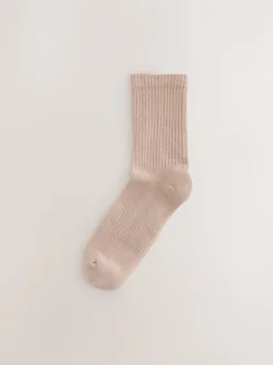 Sokken En Panty's|Next Neutraal - 3 Paar geribbelde enkelsokken met verzachte onderkant en voetholteondersteuning