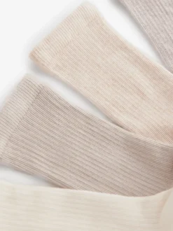 Sokken En Panty's|Next - 4 Paar geribbelde enkelsokken Neutraal