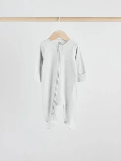 Multipacks|Babypakjes En Babypyjama's*Next Neutraal - 5 Verpakking van babypyjama's met tweewegrits en voetjes (0-2jr)