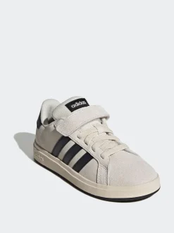 Sneakers|Sneakers|adidas Neutraal - Grand Court 00suède kindersneakers met elastische veters