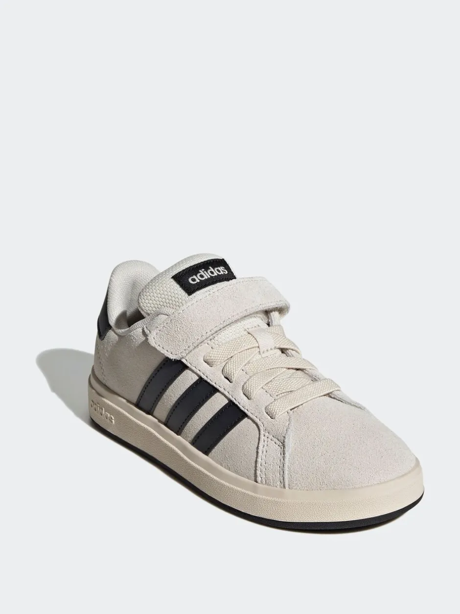 Sneakers|Sneakers|adidas Neutraal - Grand Court 00suède kindersneakers met elastische veters