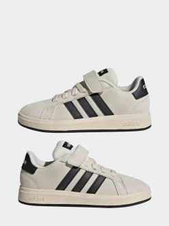 Sneakers|Sneakers|adidas Neutraal - Grand Court 00suède kindersneakers met elastische veters