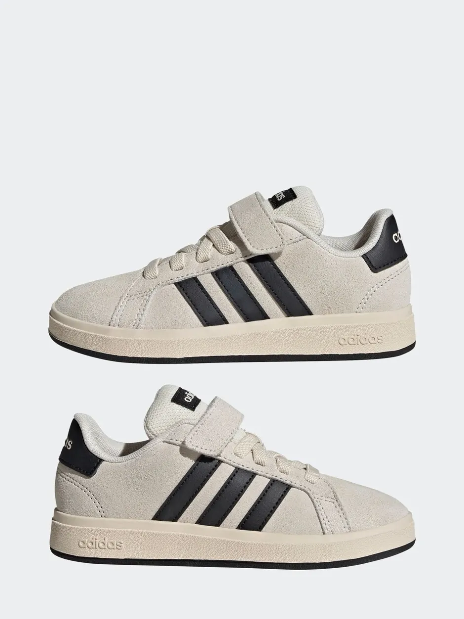 Sneakers|Sneakers|adidas Neutraal - Grand Court 00suède kindersneakers met elastische veters