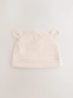 Mutsjes En Antikrabwantjes*Next Neutraal - Baby 100% katoenen beanie-mutsen set van 3 (0-12mnd)