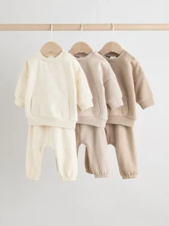 Joggingbroeken|Sweaters En Hoody´S|Next Neutraal - Baby Sweatshirt en Joggingbroeken Set 6 stuks (0mnd-3jaar)