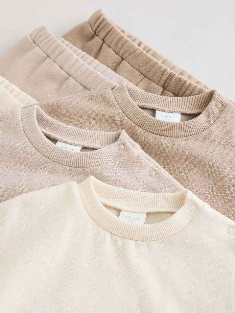 Joggingbroeken|Sweaters En Hoody´S|Next Neutraal - Baby Sweatshirt en Joggingbroeken Set 6 stuks (0mnd-3jaar)