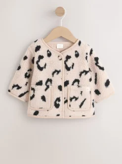 Jassen En Jacks*Next Neutraal - Babyjas van borg met luipaardprint (0mnd -2jr)