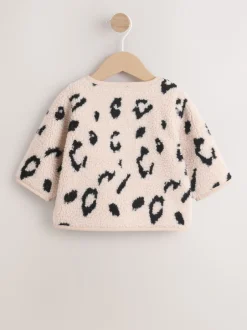 Jassen En Jacks*Next Neutraal - Babyjas van borg met luipaardprint (0mnd -2jr)