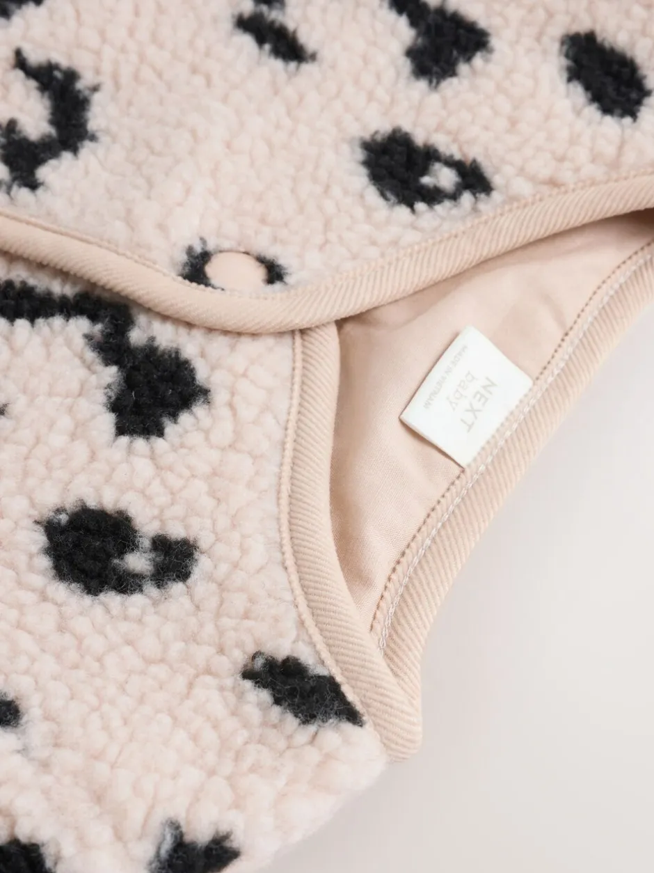 Jassen En Jacks*Next Neutraal - Babyjas van borg met luipaardprint (0mnd -2jr)