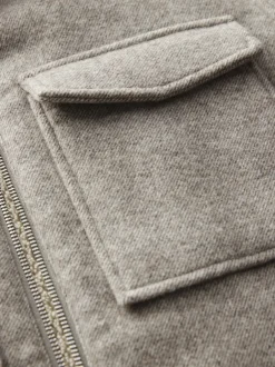 Blazers En Business-Jasjes|Jassen En Jacks|Next Neutraal - Borg gevoerde shacket met hoog wolgehalte