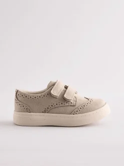 Gelegenheidskleding|Next - Brogue schoenen met klittenbandsluiting Neutraal