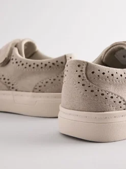 Gelegenheidskleding|Next - Brogue schoenen met klittenbandsluiting Neutraal