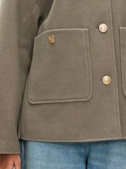 Jassen En Jacks*Next - Brushed Collared Jacket Neutraal