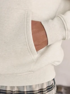 Pyjama's|Loungewear*Next - Check Bottoms Long Sleeve Hoodie Set Neutraal
