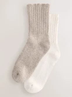 Sokken En Panty's*Next - Containing Merino Wool Ankle Socks 2 Pack Neutraal