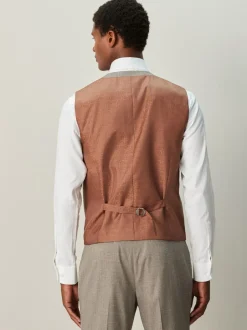 Vesten|Next - Contrast Fabric Detail Suit Waistcoat Neutraal