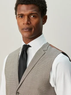 Vesten|Next - Contrast Fabric Detail Suit Waistcoat Neutraal