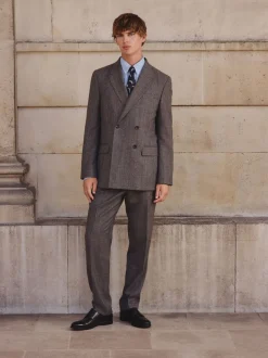 Pakken|Next Neutraal - Double Breasted Merino Wool Blend Suit Jacket