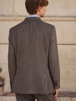 Pakken|Next Neutraal - Double Breasted Merino Wool Blend Suit Jacket