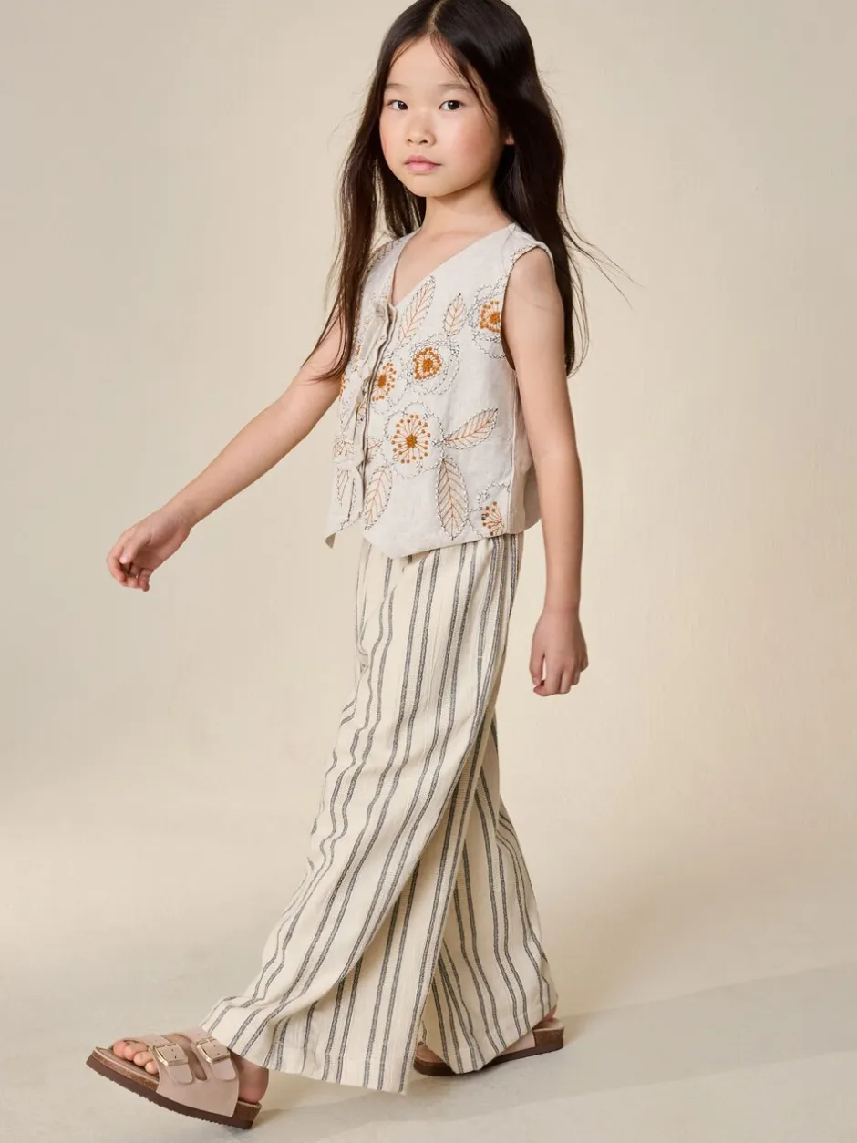 Sets En Outfits|Tops*Next Neutraal - Embroidered Waistcoat and Wide Leg Trousers Set (3-16yrs)