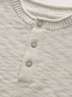 Truien En Breisels|Next Neutraal - Gebreide Henley-trui (3mnd-7jr)