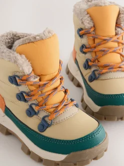 Boots|Next Neutraal - Gewatteerde hoge wandelschoenen met veters