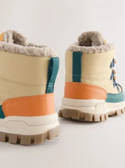 Boots|Next Neutraal - Gewatteerde hoge wandelschoenen met veters