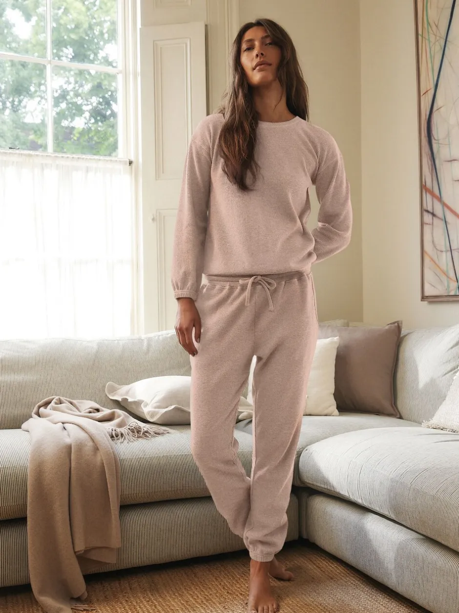 Loungewear|Alle Nacht- En Loungekleding*Next Neutraal - Gezellige pyjama met wafeldessin en lange mouwen