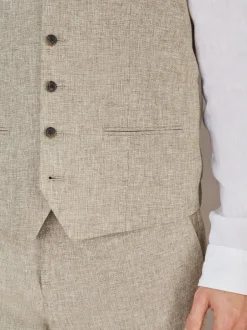 Vesten*Next - Gilet van linnenmix met textuur Neutraal
