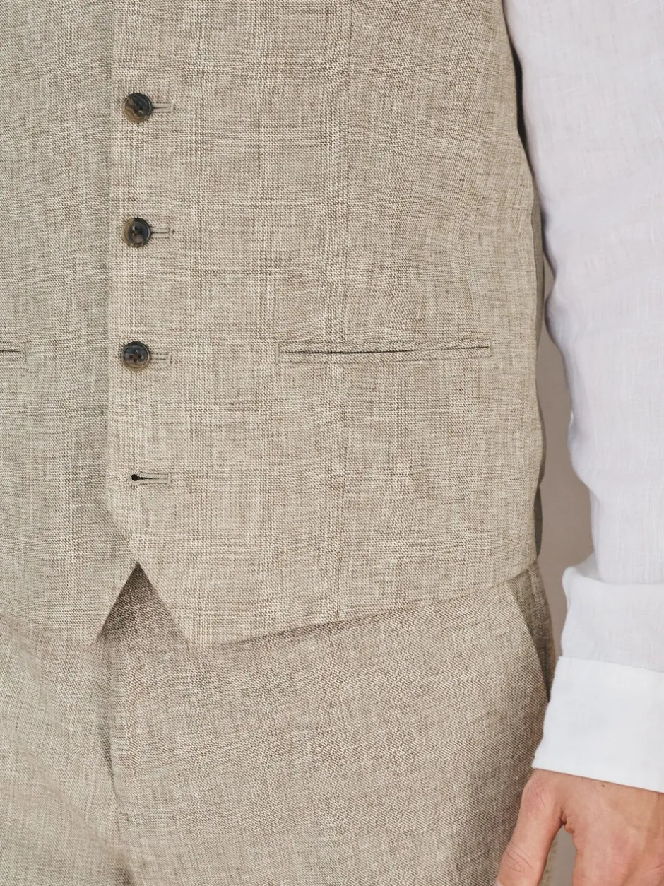 Vesten*Next - Gilet van linnenmix met textuur Neutraal