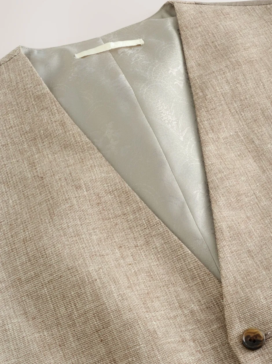 Vesten*Next - Gilet van linnenmix met textuur Neutraal