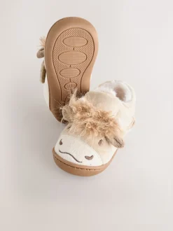 Pantoffels|Next Neutraal - Hamish the Highland Cow Cupsole Slippers