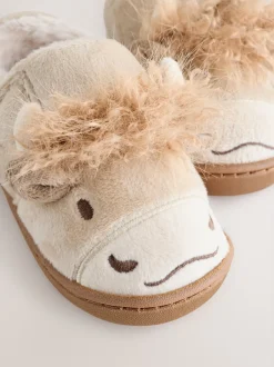 Pantoffels|Next Neutraal - Hamish the Highland Cow Cupsole Slippers