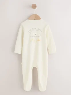 Babypakjes En Babypyjama's*Next Neutraal - Im New Here Sleepsuit And Hat Set (0-9mths)