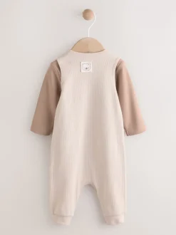 Rompertjes En Tuinbroeken|Tuinbroeken|Next Neutraal - Jersey tuinbroek en rompertje babyset (0mnd-2jr)