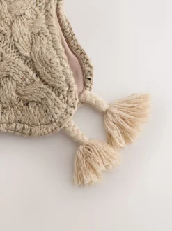 Mutsjes En Antikrabwantjes|Mutsen, Handschoenen En Sjaals*Next - Kabelgebreide Inca-muts met pompon (3mnd-10jr) Neutraal