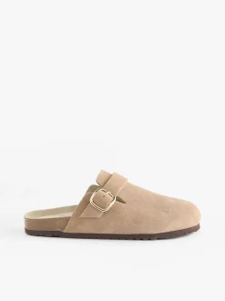 Lage Schoenen|Next - Klompen met leren voetbed Neutraal