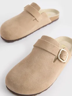 Lage Schoenen|Next - Klompen met leren voetbed Neutraal