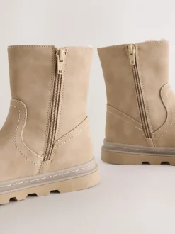 Boots|Next - Laarzen met kwastjes en gevoerd met imitatiebont Neutraal
