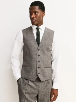 Vesten|Next - Merino Wool Blend Suit Waistcoat Neutraal