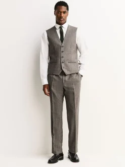 Vesten|Next - Merino Wool Blend Suit Waistcoat Neutraal